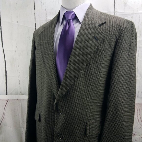 City Casuals By Haggar 40R 2 Button Multicolor Houndstooth Blazer Sport Coat - Picture 5 of 10